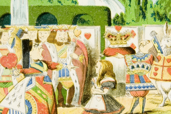 Alice with Queen of Hearts 016 Lantern Slide 1080x807px