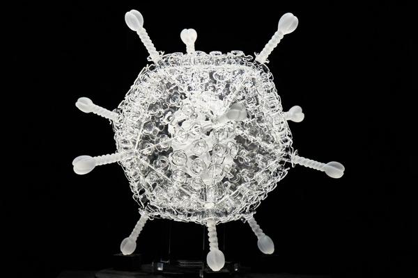 Luke Jerram COVID-19 vaccine glass sculpture (single nanoparticle)